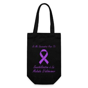 Sensibilisation à la maladie d’Alzheimer - Sac à bouteille - noir - Devant