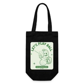 Let's play ball. a picle playing painntball - Gift Bag for Bottles - black - Front