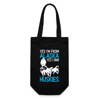 Sledding Sled dogs - Gift Bag for Bottles - black - Front