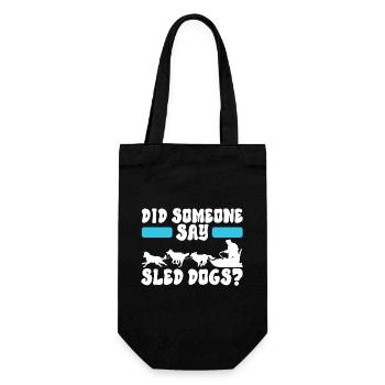 Sledding Sled dogs - Gift Bag for Bottles - black - Front