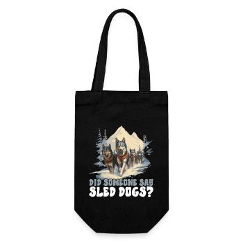 Sledding Sled dogs - Gift Bag for Bottles - black - Front