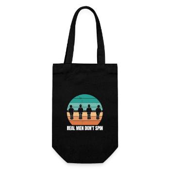 Football - real men don't spin - Gift Bag for Bottles - black - Front