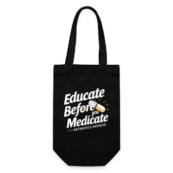 l’abus d’antibiotiques, la résistance aux antibiotiques, - Sac à bouteille - noir - Devant