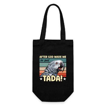 Gris africain après que Dieu m’ait créé, il a dit ornithologue - Sac à bouteille - noir - Devant