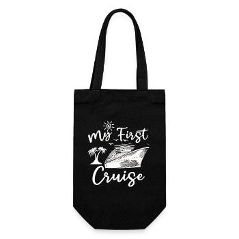 My First Cruise Family Vacation - Fun - Gift Bag for Bottles - black - Front