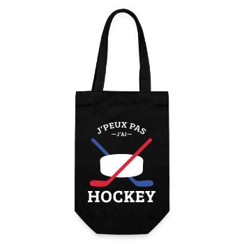 Je Peux pas j'ai Hockey joueur Hockeyeur Drôle - Sac à bouteille - noir - Devant