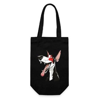 Podenco Ibicenco Ibizan Hound | Cartoon Artwork - Gift Bag for Bottles - black - Front