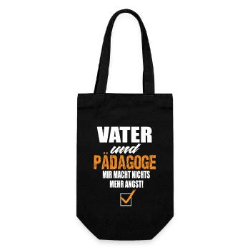 Father and Educator - Gift Bag for Bottles - black - Front