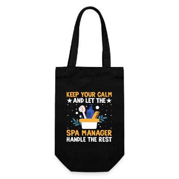 SPA Manager Job Wellness Funny SPA Management Sayi - Gift Bag for Bottles - black - Front