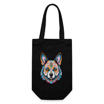 German Shepherd Dia de Muertos Day of the Dead - Gift Bag for Bottles - black - Front