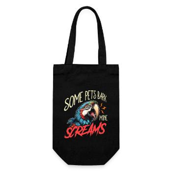 Macaw Bird Some Pets Bark Ornithology Macaw Lover - Gift Bag for Bottles - black - Front