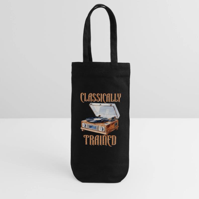 Classically Trained Vintage Record Player Gift Bag for Bottles