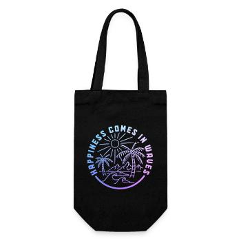 Surfer Vintage Surf Geschenk - Geschenkbeutel für Flaschen - Schwarz - Vorne