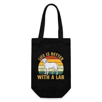 Labrador Retriever blanc Labrador Labrador blanc - Sac à bouteille - noir - Devant