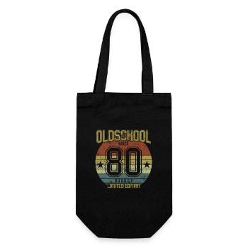 August 1980 - Birthday in August Oldschool - Gift Bag for Bottles - black - Front