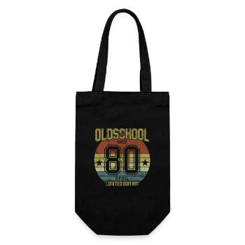 April 1980 - Birthday in April Oldschool - Gift Bag for Bottles - black - Front