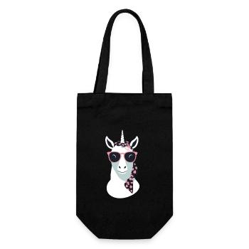 Licorne Maman Licornes Élégantes Amoureux - Sac à bouteille - noir - Devant
