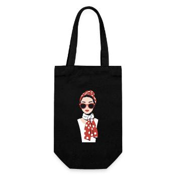 Iconic Woman Stylish Mom Funny Mom - Gift Bag for Bottles - black - Front