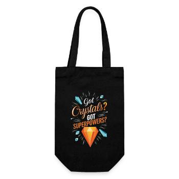 Crystal Healing Crytal Crystals and Stones - Gift Bag for Bottles - black - Front