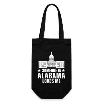 Jemand in Alabama liebt mich - Geschenkbeutel für Flaschen - Schwarz - Vorne