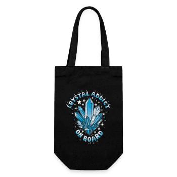 Crystal Healing Crytal Crystals and Stones - Gift Bag for Bottles - black - Front