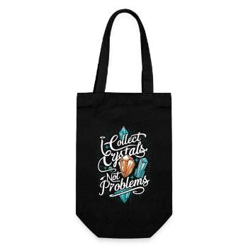 Crystal Healing Crytal Crystals and Stones - Gift Bag for Bottles - black - Front