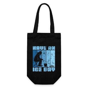 Ice Fishing Have An Ice Fishing Rod Ice Fisherman - Gift Bag for Bottles - black - Front