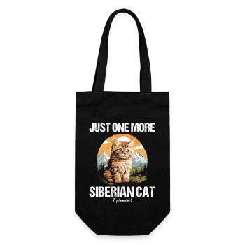 Siberian Cat Sibirische Katze - Geschenkbeutel für Flaschen - Schwarz - Vorne