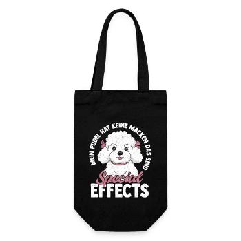 My poodle has no quirks dog mistress master - Gift Bag for Bottles - black - Front