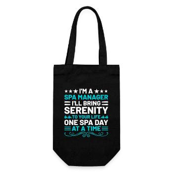 SPA Manager Job Wellness Funny SPA Management Sayi - Gift Bag for Bottles - black - Front