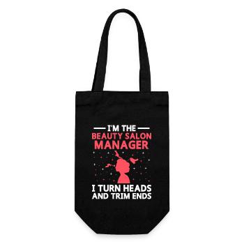 SPA Manager Job Wellness Funny SPA Management Sayi - Gift Bag for Bottles - black - Front