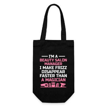 SPA Manager Job Wellness Funny SPA Management Sayi - Gift Bag for Bottles - black - Front