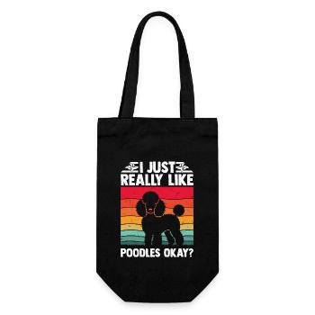J’aime vraiment les caniches, d’accord ? Chien Papa Chiot Maman - Sac à bouteille - noir - Devant