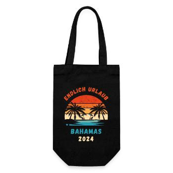 Bahamas Urlaub 2024 Karibik Insel Idee - Geschenkbeutel für Flaschen - Schwarz - Vorne