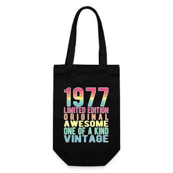 Limited Edition Since 1977 Birthday Vintage 1977 - Gift Bag for Bottles - black - Front