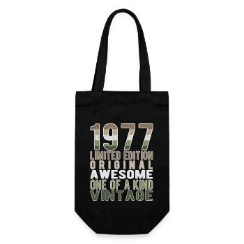 Limited Edition Since 1977 Birthday Vintage 1977 - Gift Bag for Bottles - black - Front