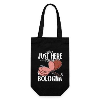 Bologna Wurst Italien Italienische Küche - Geschenkbeutel für Flaschen - Schwarz - Vorne