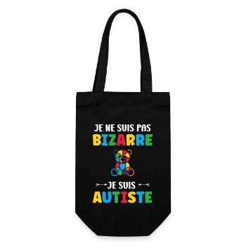 Je ne suis pas bizarre je suis autiste - Sac à bouteille - noir - Devant