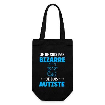 Je ne suis pas bizarre je suis autiste - Sac à bouteille - noir - Devant