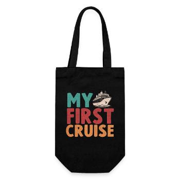 My First Cruise Family Vacation - Fun - Gift Bag for Bottles - black - Front