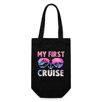 My First Cruise Family Vacation - Fun - Gift Bag for Bottles - black - Front