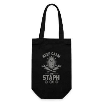 Microbiologist Microbiology Lab Staph Biology - Gift Bag for Bottles - black - Front