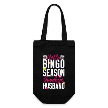 Bingo Player Husband Wife Hello - Gift Bag for Bottles - black - Front