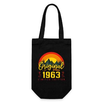 1963 Geburtstagsgeschenk 1963 Geburtstag - Geschenkbeutel für Flaschen - Schwarz - Vorne