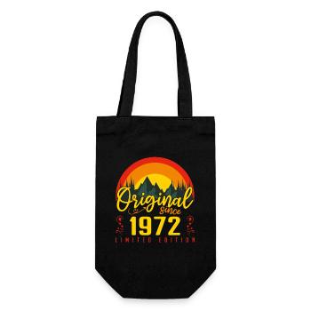 1972 Geburtstagsgeschenk 1972 Geburtstag - Geschenkbeutel für Flaschen - Schwarz - Vorne