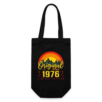 1976 Geburtstagsgeschenk 1976 Jubiläum - Geschenkbeutel für Flaschen - Schwarz - Vorne
