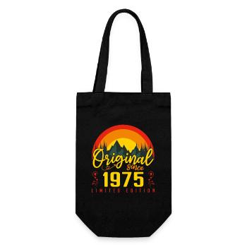 1975 Geburtstagsgeschenk 1975 Geburtstag - Geschenkbeutel für Flaschen - Schwarz - Vorne