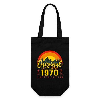 1970 Geburtstagsgeschenk 1970 Geburtstag - Geschenkbeutel für Flaschen - Schwarz - Vorne