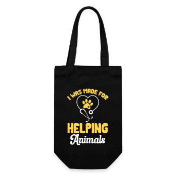 Vet Tech Veterinary Veterinary Technician - Gift Bag for Bottles - black - Front