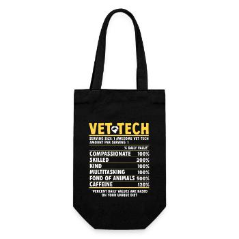 Vet Tech Veterinary Veterinary Technician - Gift Bag for Bottles - black - Front